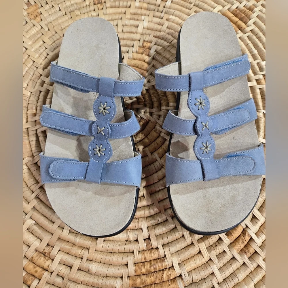 SAS Tripad Dusty Blue Slip On Strappy Sandals 7.5